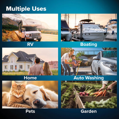 Camco EVOFlex 4-Ft RV Drinking Water Hose - Features Extra Flexible Design w/Stainless Steel Strain Relief Ends - Lead-Free, BPA-Free and Phthalate-Free - 5/8” ID (22590)