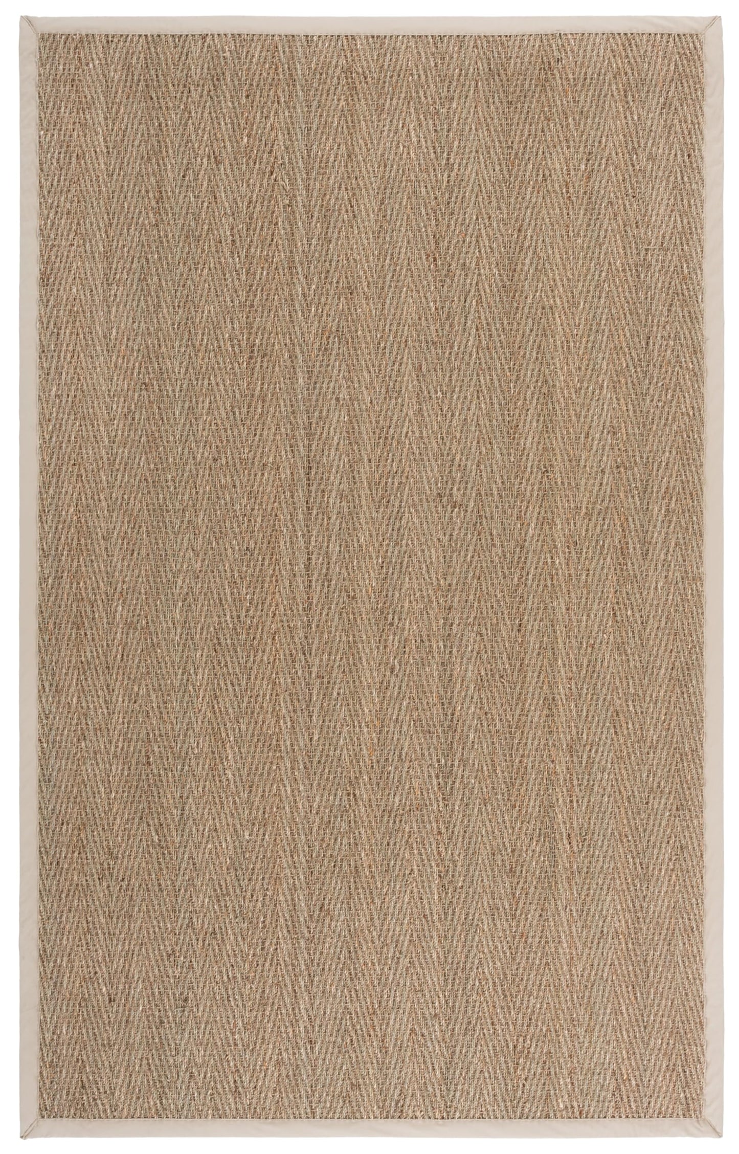 SAFAVIEH Area Rug 4x6 - Natural Fiber Collection - Natural & Beige, Seagrass, Ideal for Living Room, Bedroom, Dining Space (NF119B)