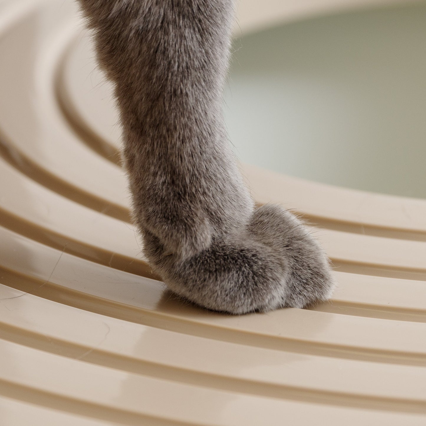 IRIS USA Cat Litter Box, Large Top Entry with Litter Catching Lid and Scoop, Dog Proof, Cat Box Enclosure, Beige/White