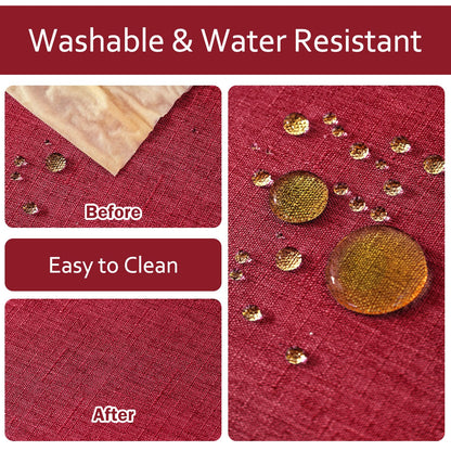 AUSSPVOCT Textured 54 Inch Round Tablecloth Up to 35'' Dia Tables Waterproof Spill-Proof Wipeable Table Cloth Wrinkle Free Circle Dining Table Cover for Birthday Farmhouse Outdoor Party Tablecloths