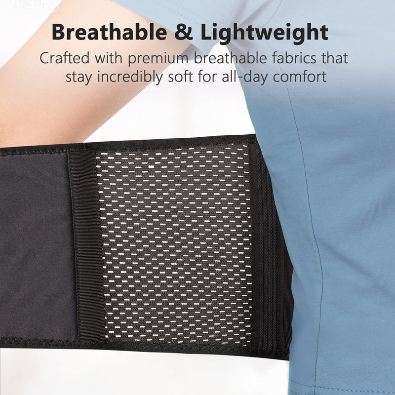 Comforband Copper-Infused Back Support Brace – Lightweight Lumbar Belt with 6 Supportive Stays for Lower Back Pain Relief, Muscle Spasms, Strains, Arthritis, and Sciatica – for Men and Women (XXL)