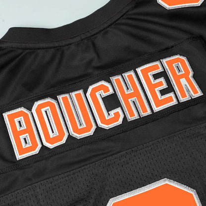 Bobby Boucher #9 The Waterboy Adam Sandler Movie Mud Dogs Bourbon Bowl Football Jersey(Black-L)