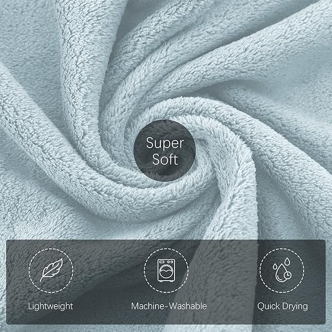 TENSTARS Silk Hemming Bath Towels
