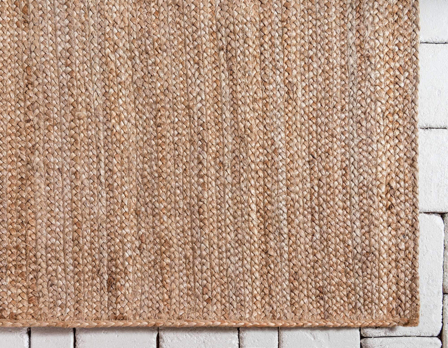 Unique Loom Braided Jute Collection Area Rug - Dhaka (9' x 12' 2" Rectangle, Natural)