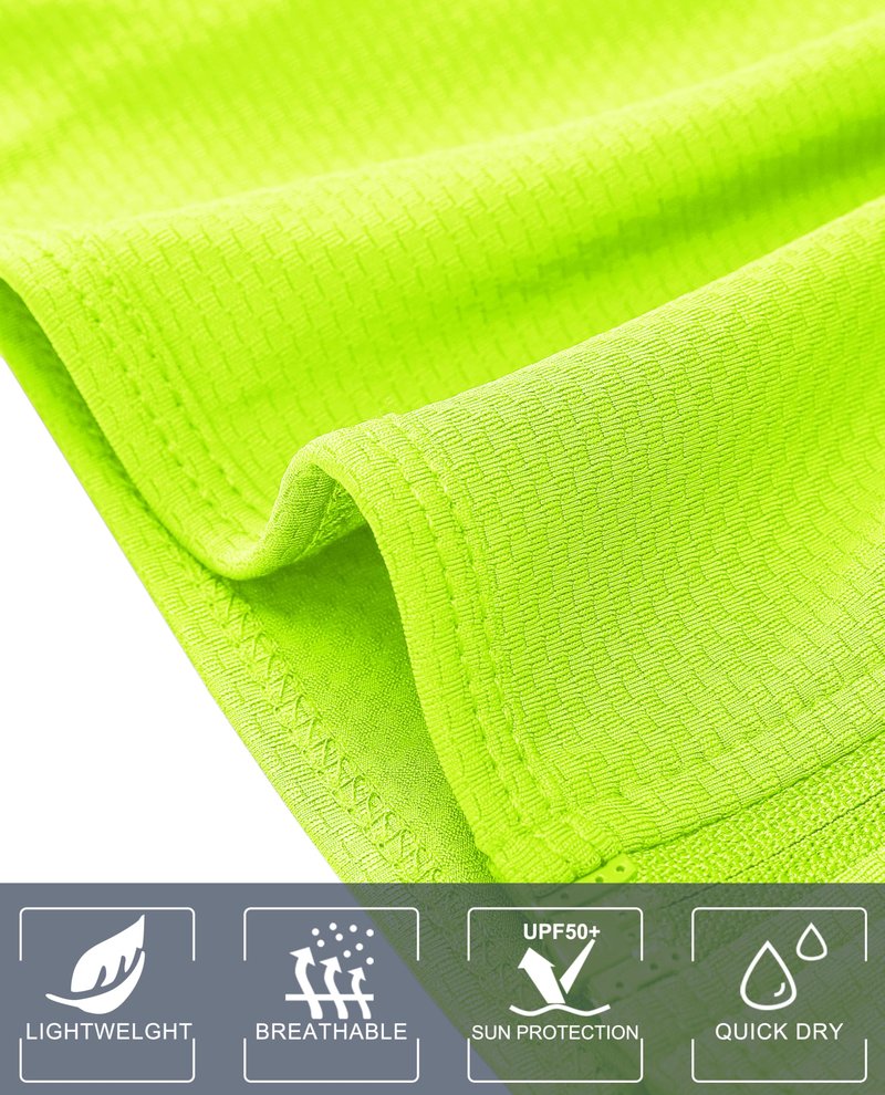 MAGCOMSEN Women's Lightweight Workout Jackets UV Protection Jacket Long Sleeve Shirts Running Fishing Hiking Shirts Fluorescent Yellow S