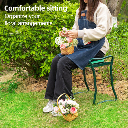 Backyard Expressions Garden Kneeler - Multi-Functional Gardening Seat and Kneeler