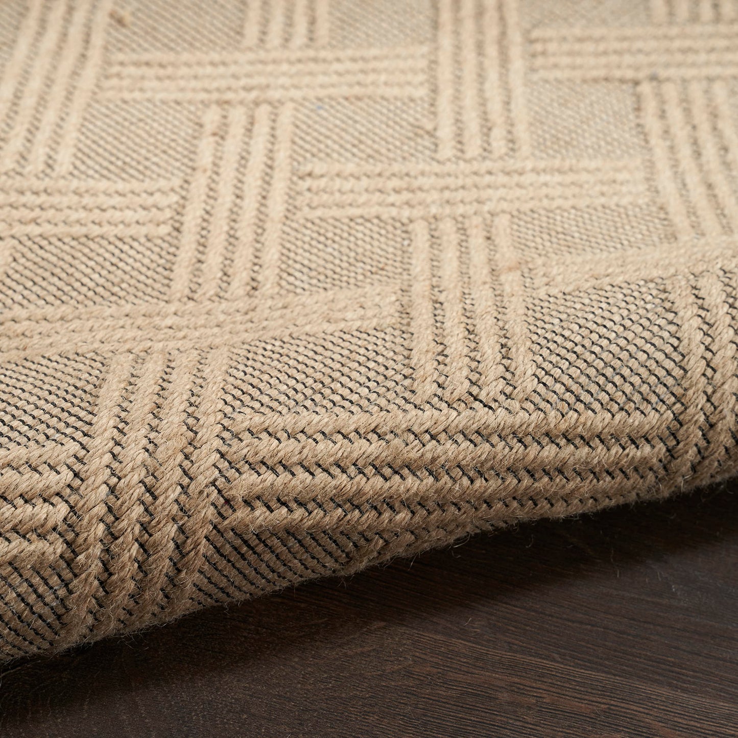 Nourison Home Washable Jute Natural 7'10" x 9'10" Area Rug - Easy Clean, Non Shedding, Bed Room, Living Room, Dining Room, Kitchen (8' x 10')