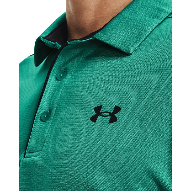 Under Armour Men's Tech Golf Polo, (508) Birdie Green / / Black, Medium Tall