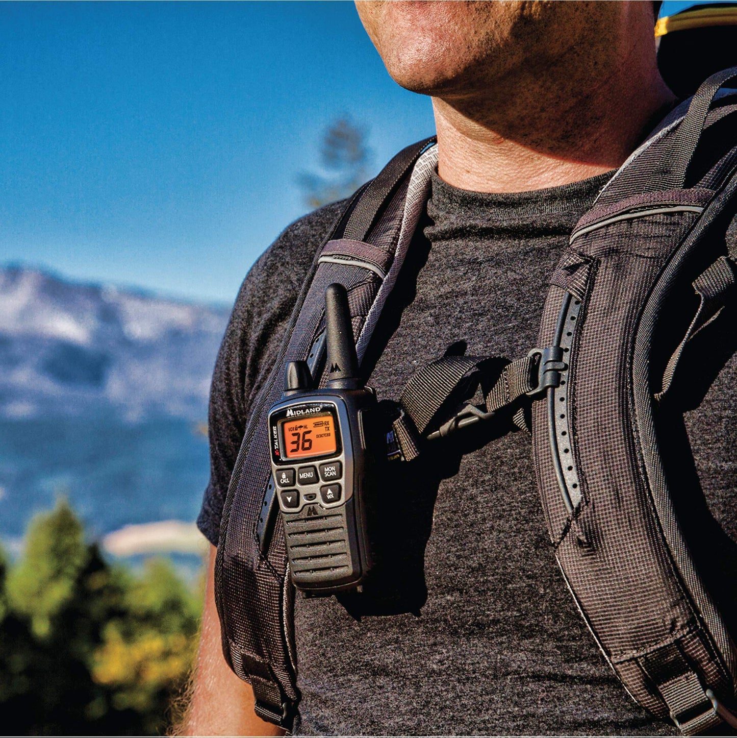 Midland T71VP3 36 Channel FRS Two-Way Radio - Up to 38 Mile Range Walkie Talkie - Black/Silver (Pack of 4), 6.2" x 1.3" x 2.3", Model Number: T71X4VP3