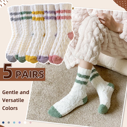 Velice Womens Fuzzy Socks Soft Cozy Fluffy Slipper Winter Socks Warm Plush Sleeping Christmas Socks (White)
