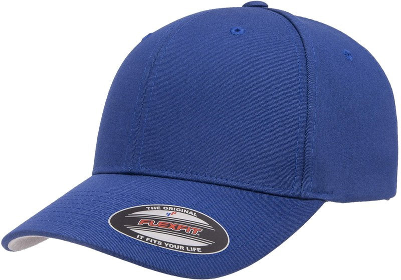 Flexfit Unisex Cotton Twill Fitted Baseball Cap, Royal, Large-X-Large