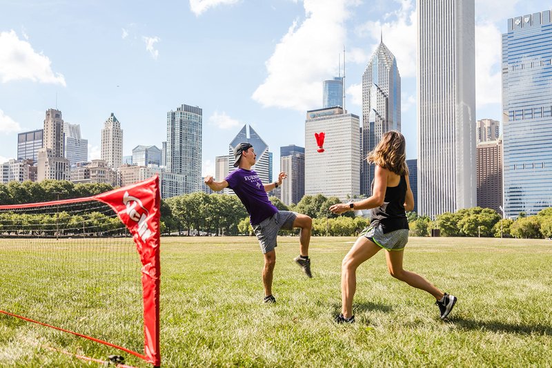 Kickit | The Original Birdie Soccer Trainer | Play Outdoors, Indoors or Backyard, Beach or Tailgate, All Ages Fun & Travel Friendly (Red)