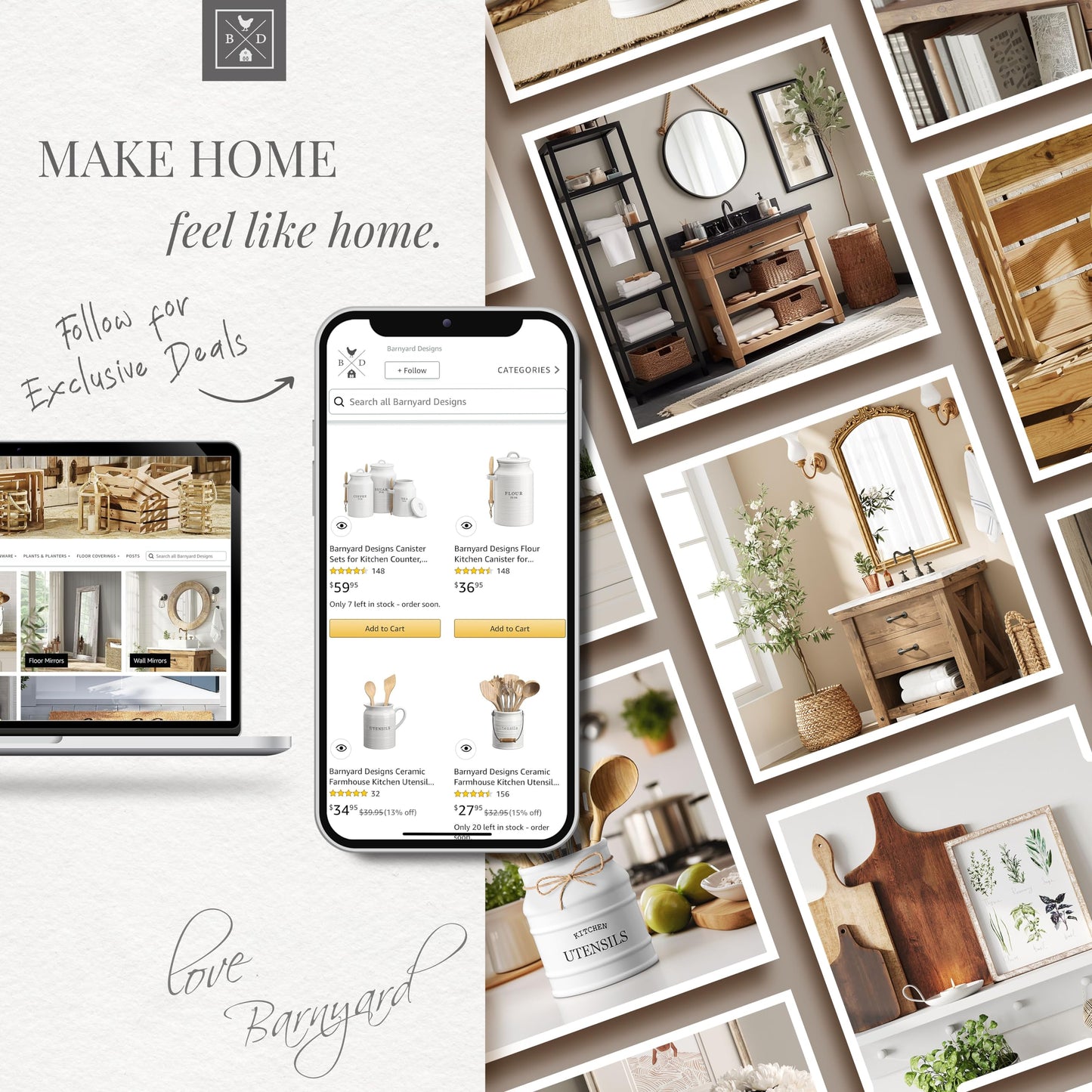 Barnyard Designs Doormat Welcome Mat for Outdoors, Large Front Door Entrance Mat, 30x17, Brown (Hello)