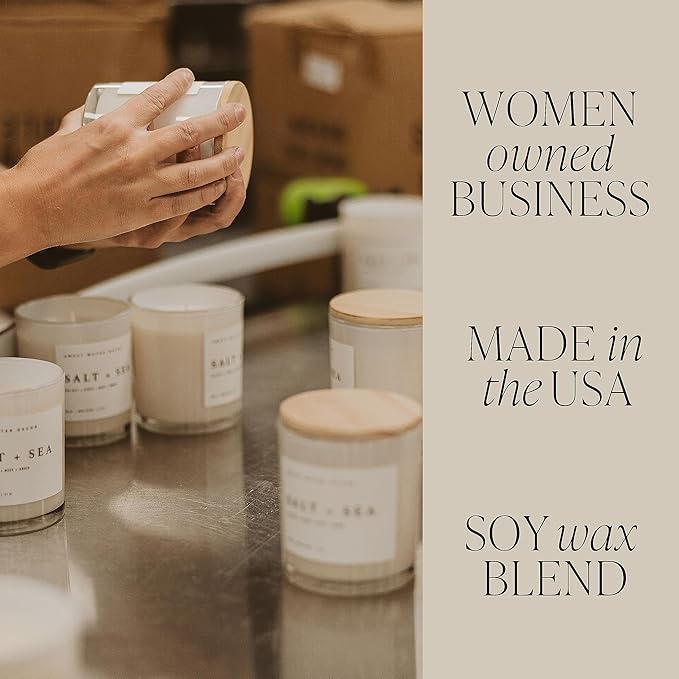 Sweet Water Decor Christmas Candle - Christmas Tree, Apple Cider, and Cinnamon, Winter Holiday Scented Soy Candles for Home - 11oz White Jar, 50+ Hour Burn Time, Made in The USA