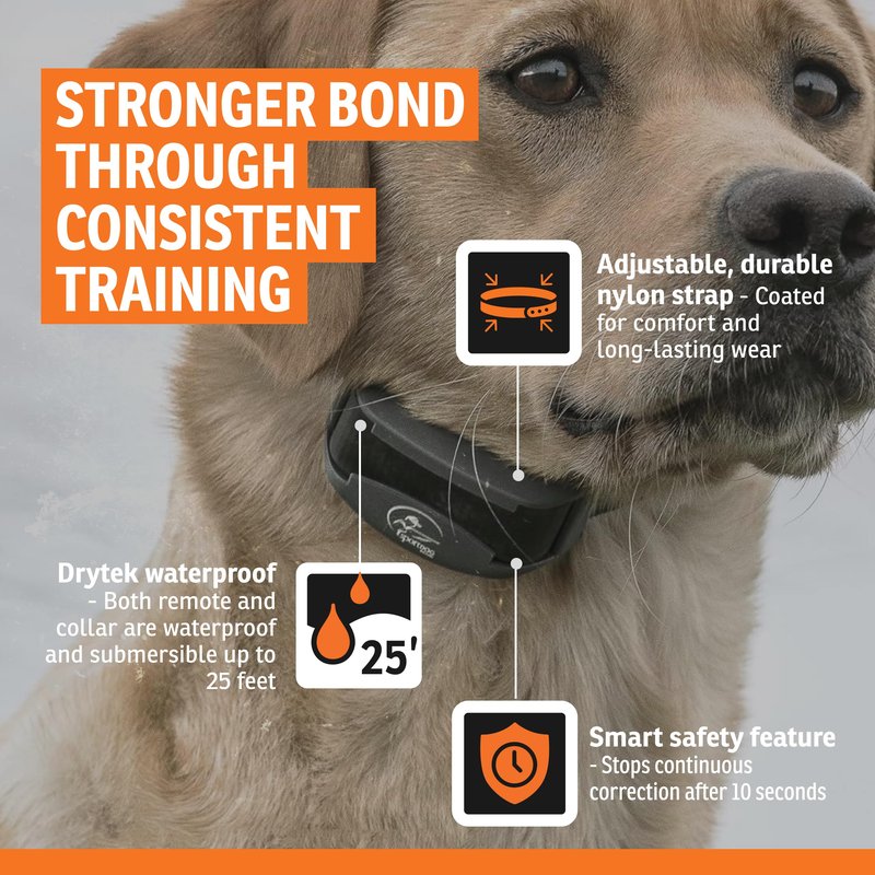 SportDOG TEK Series 2.0 GPS Tracking System Add-A-Dog Collar - Waterproof Receiver Collar with Multiple Correction Modes - Rechargeable with Long-Lasting Battery