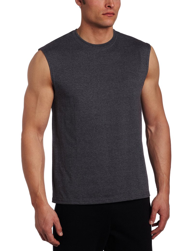 Russell Athletic Men's Cotton Basic Muscle,Basic Graphite,XXX-Large