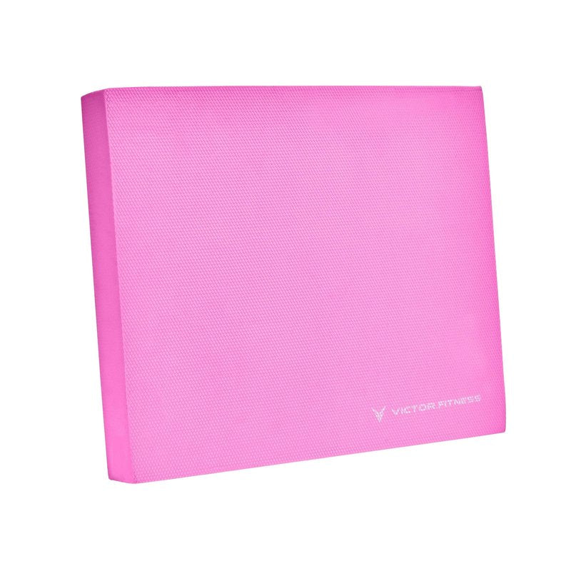 Victor Fitness Pink Non-Slip Balance Foam Pad for Stability Training, Yoga, Physical Therapy, Knee, and Lower Back Support - Gym or Office Use