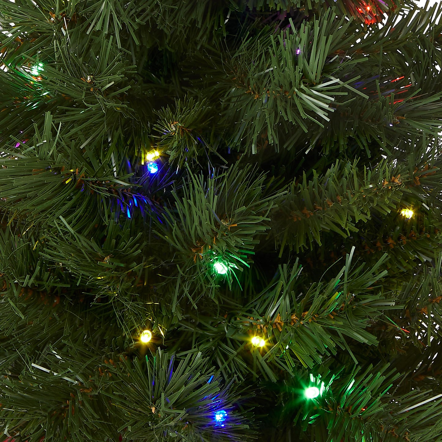National Tree Company 24 in Pre-Lit Majestic Fir Artificial Christmas Tree, 35 Multicolor Lights, 71 Tips, Timer, Red Cloth Base, Green