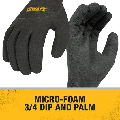 Dewalt DPG737L Thermal Insulated Grip Glove 2 in 1 Design, Large, Black/Yellow