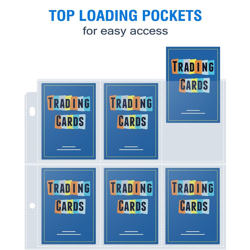 120 Pack 9 Pocket Page Protectors, Sooez Double Sided Trading Card Sleeves for 3 Ring Binder, Baseball Cards Holder, Protective Pages Sheets for Binders Album, Fit for Collectible Games, Sports Cards