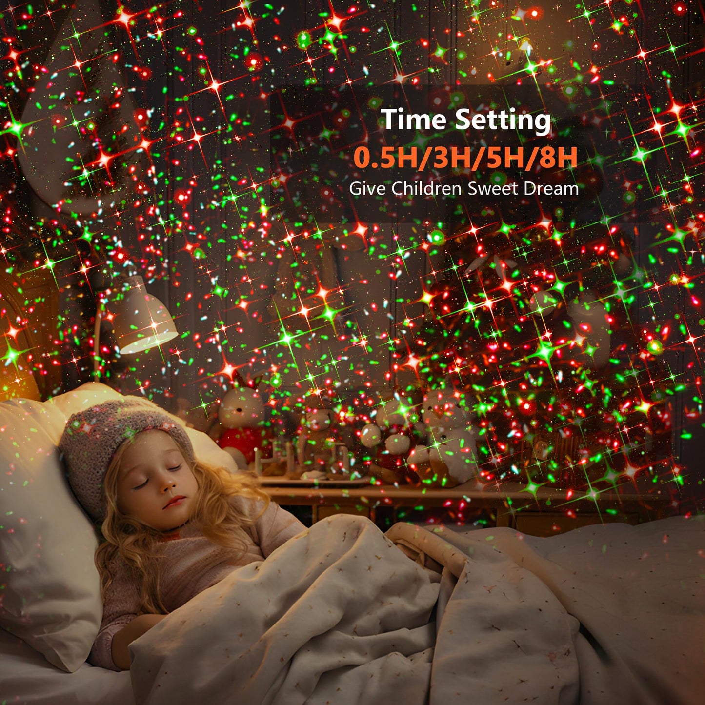 Christmas Projector Lights Outdoor, BLOFUN Red and Green Starlight Projection Light, 3 Modes with Remote Control, Halloween, Christmas, Party, New Year Decoration Waterproof and Frostproof