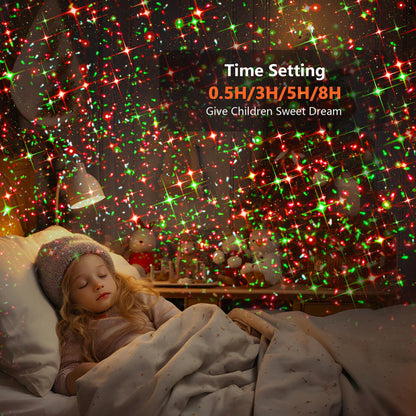 Christmas Projector Lights Outdoor, BLOFUN Red and Green Starlight Projection Light, 3 Modes with Remote Control, Halloween, Christmas, Party, New Year Decoration Waterproof and Frostproof