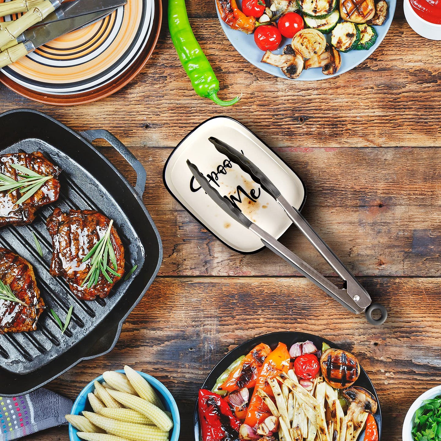 Ceramic Spoon Rest for Stove Top, Large Spoon Holder for Kitchen Counter, White Coffee Spoon Rest, Heat-Resistant Cooking Utensil Rest, Modern Farmhouse Kitchen Décor