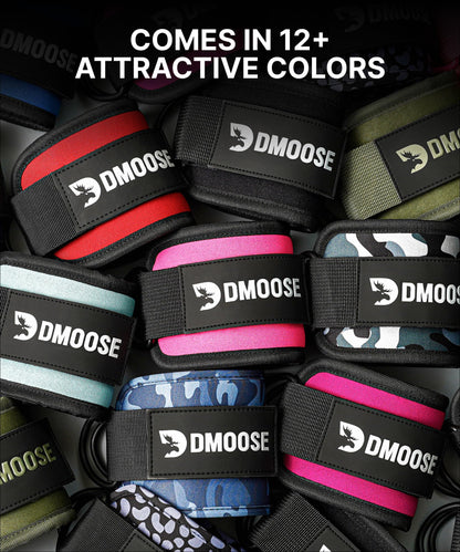 DMoose Ankle Strap for Cable Machine Attachments - Gym Ankle Cuff for Kickbacks, Glute Workouts, Leg Extensions, Curls, Booty Hip Abductors Exercise for Men Women