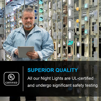 GE LED Night Light, Plug-in, Dusk to Dawn Sensor, Warm White, Ambient Lighting, Ideal Kids Adults Nightlight for Bedroom, Bathroom, Nursery, Hallway, Kitchen, 30966, 2 Pack