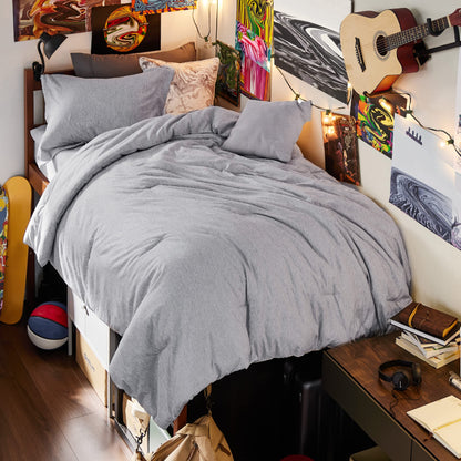 Bedsure Twin/Twin XL Comforter Set - Grey Soft Bedding for All Seasons, Cationic Dyed Bed Set, 2 Pieces, 1 Twin Size Comforter (68"x88") and 1 Pillow Sham (20"x26"+2")