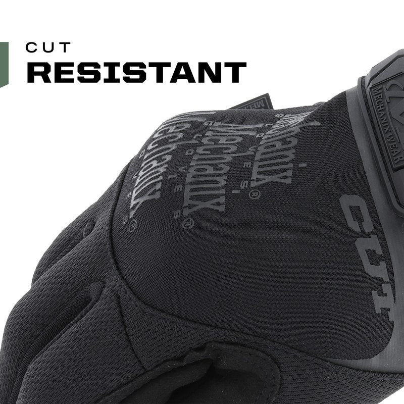Mechanix Wear: Tactical Specialty Pursuit D5 Cut Resistant Covert Work Gloves (Small, All Black)