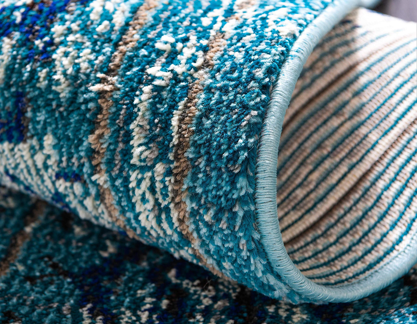 Unique Loom Medici Collection Vintage Botanical Traditional Light Blue Area Rug (5' 0 x 8' 0)