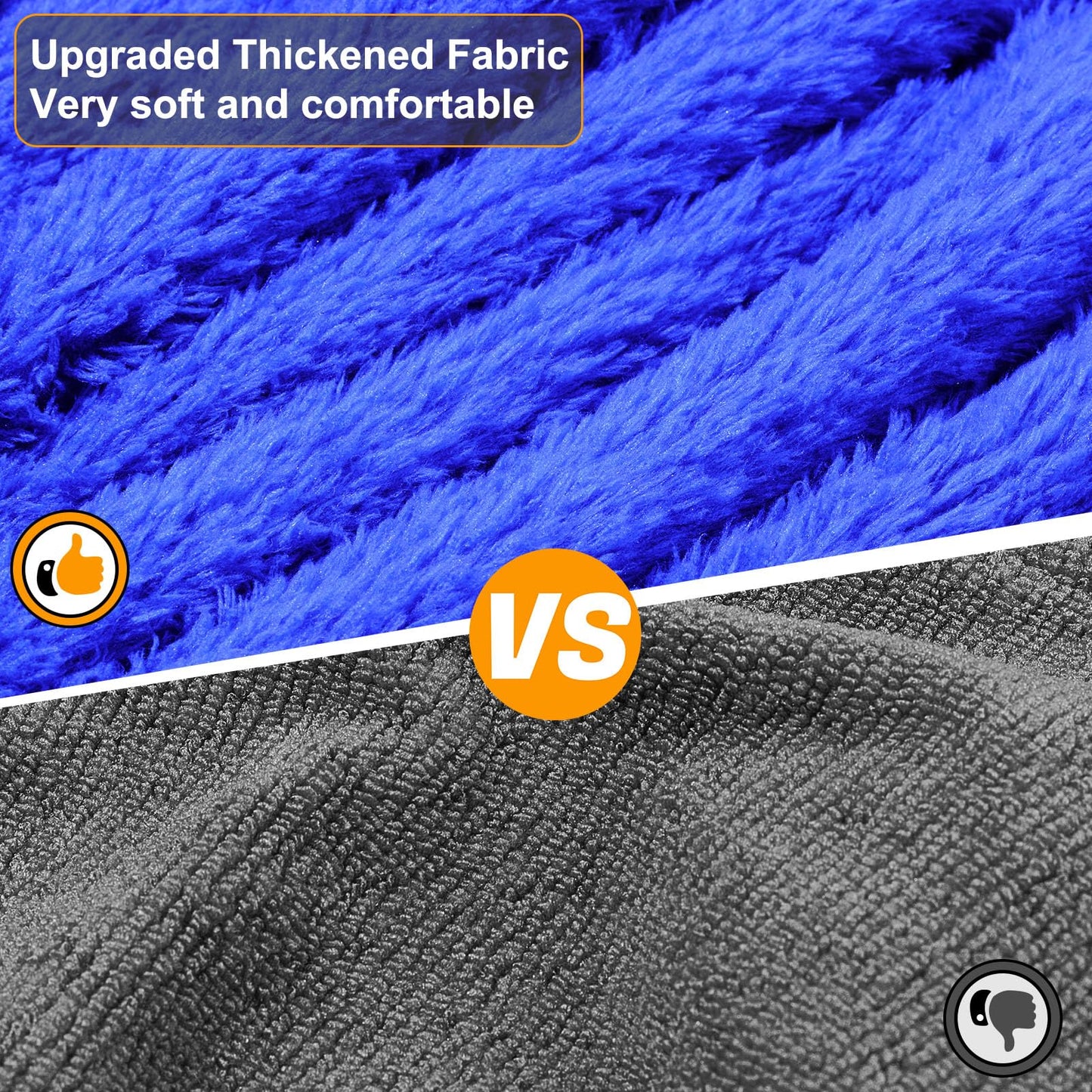 Bienbee Dog Bathrobe, Quick Drying Super Absorbent Dog Robes for After Bath, Warm Keeping Dogs Towel, Dogs Bath Supplies, Dark Blue XL