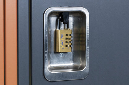 BRINKS - 30mm Solid Brass 4-Dial Resettable Padlock - Chrome Plated With Hardened Steel Shackle