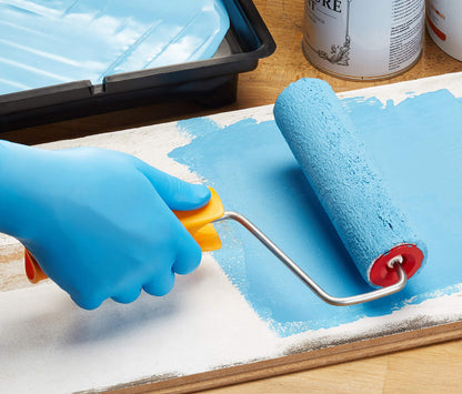 Touchguard Disposable Gloves Blue Nitrile - Latex and Powder Free - Multi-Purpose - Food Grade Gloves - Extra Strong Gloves - Box of 100 - Blue - Size XL