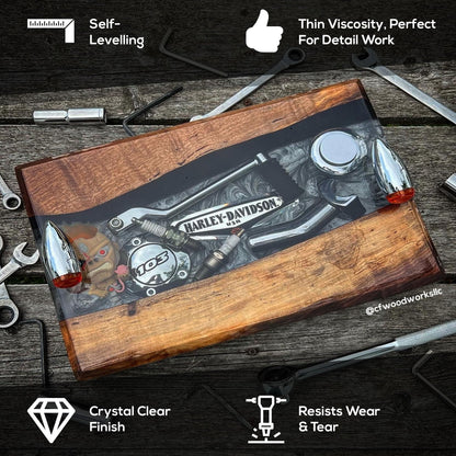 Deep Pour Epoxy Resin Liquid Glass 3 GL Kit, 2-4 inch Super Clear Amazing Flow Casting Resin Kit, High Temp Heat UV Resistant Food Safe Epoxy, Bubble Free Low Viscosity Cast & Coat Stone Wood Metal