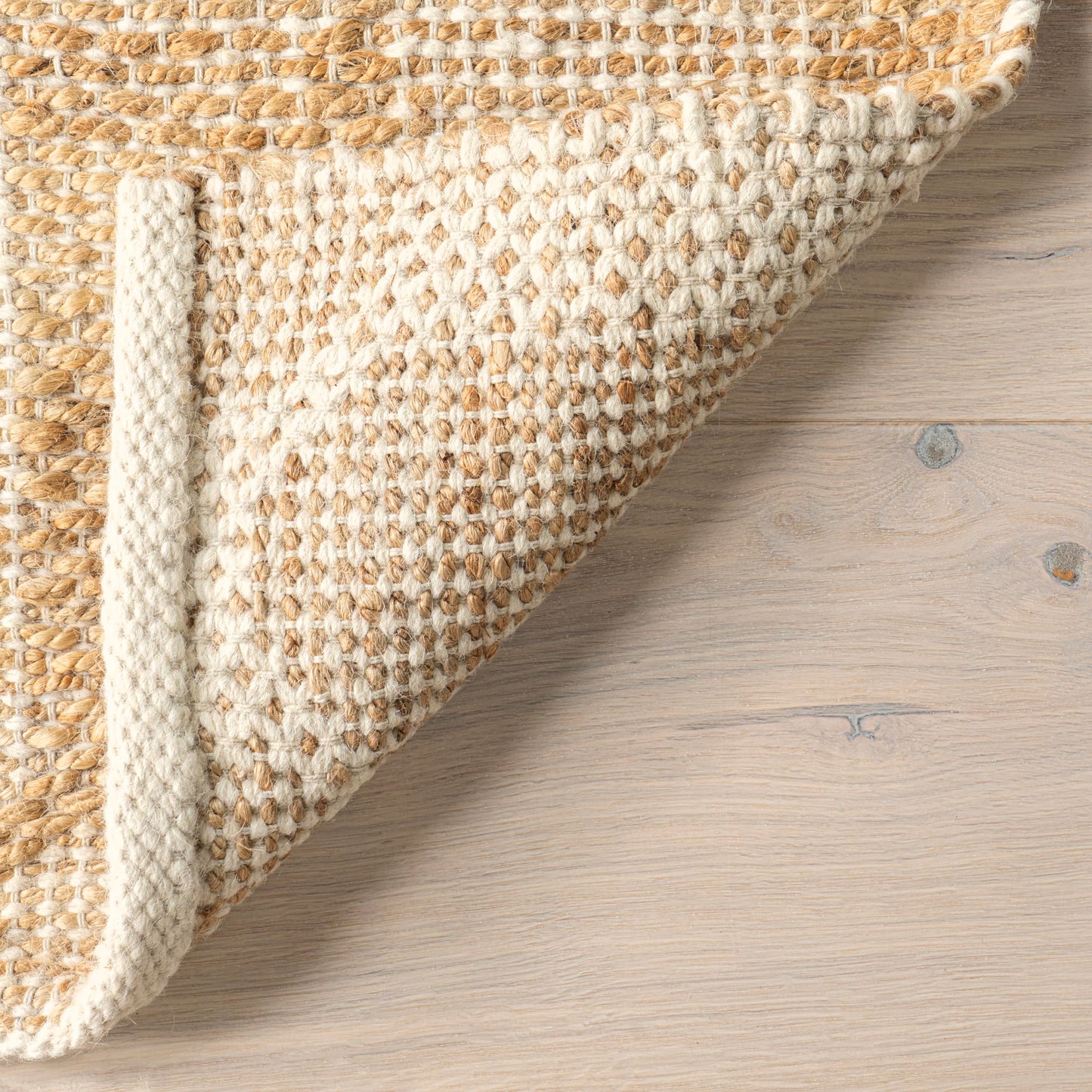 Rugs USA Hillcrest Jute and Wool Area Rug, 7'6" x 9'6", Natural