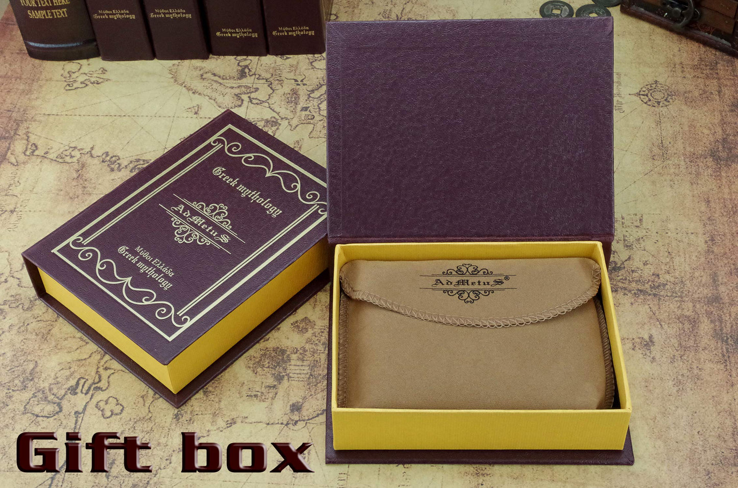 Admetus Wallet for Men Zipper Leather Wallet for Men Bifold RFID Blocking Card Holder black10