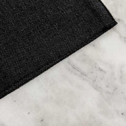 Home Brilliant Black Placemats Set of 6 Heat Resistant Dining Table Fall Halloween Place Mats Kitchen Cloth Table Mats, Black