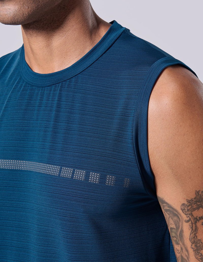 5 Pack Dry Fit Sleeveless Muscle Shirts for Men, Athletic Tank Tops for Workout Gym Performance Activewear (Set 7, Medium)