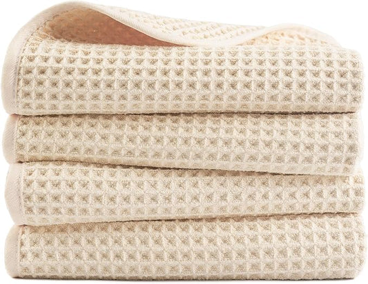POLYTE 430 GSM Microfiber Lint Free Hand Towel, 16 x 30 in, 4 Pack