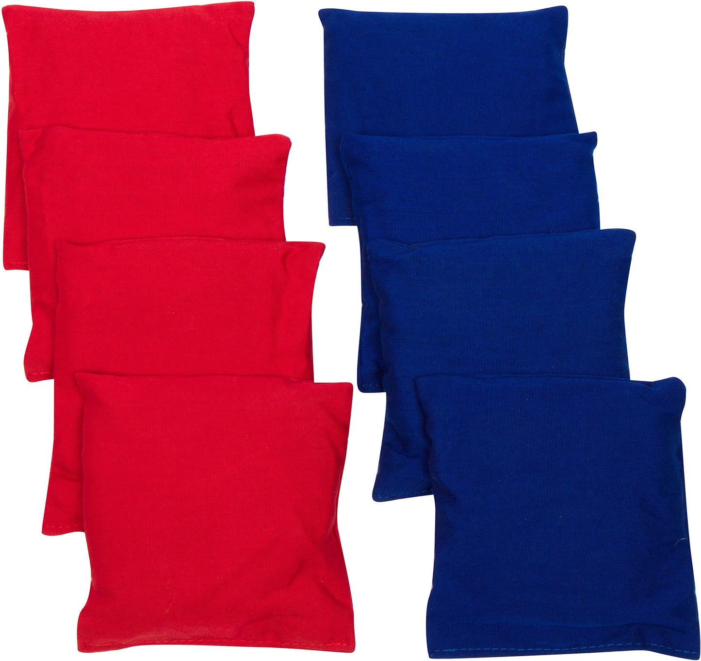 6" Starter Set Cornhole Bean Bags (Set of 8) -By Simply Sports (Red, Blue)