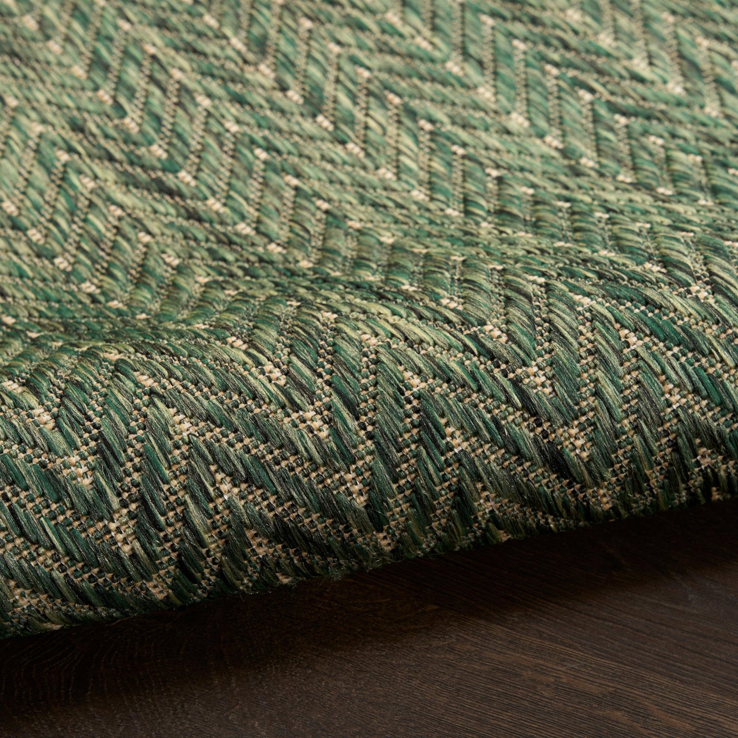 Nourison Home Horizon Indoor/Outdoor Green 6' x 9' Area Rug - Easy Clean, Non Shedding, Bed Room, Living Room, Dining Room, Kitchen (6' x 9')