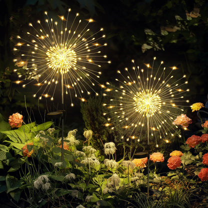 GIGALUMI Garden Outdoor Decor Lights 120LED 2Pack, Solar Garden Lights for Yard Outside Fairy Decorative,Solar Powered for Yard Pathway Flowerbed Planter Balcony Patio Decor Christmas（Warm White）