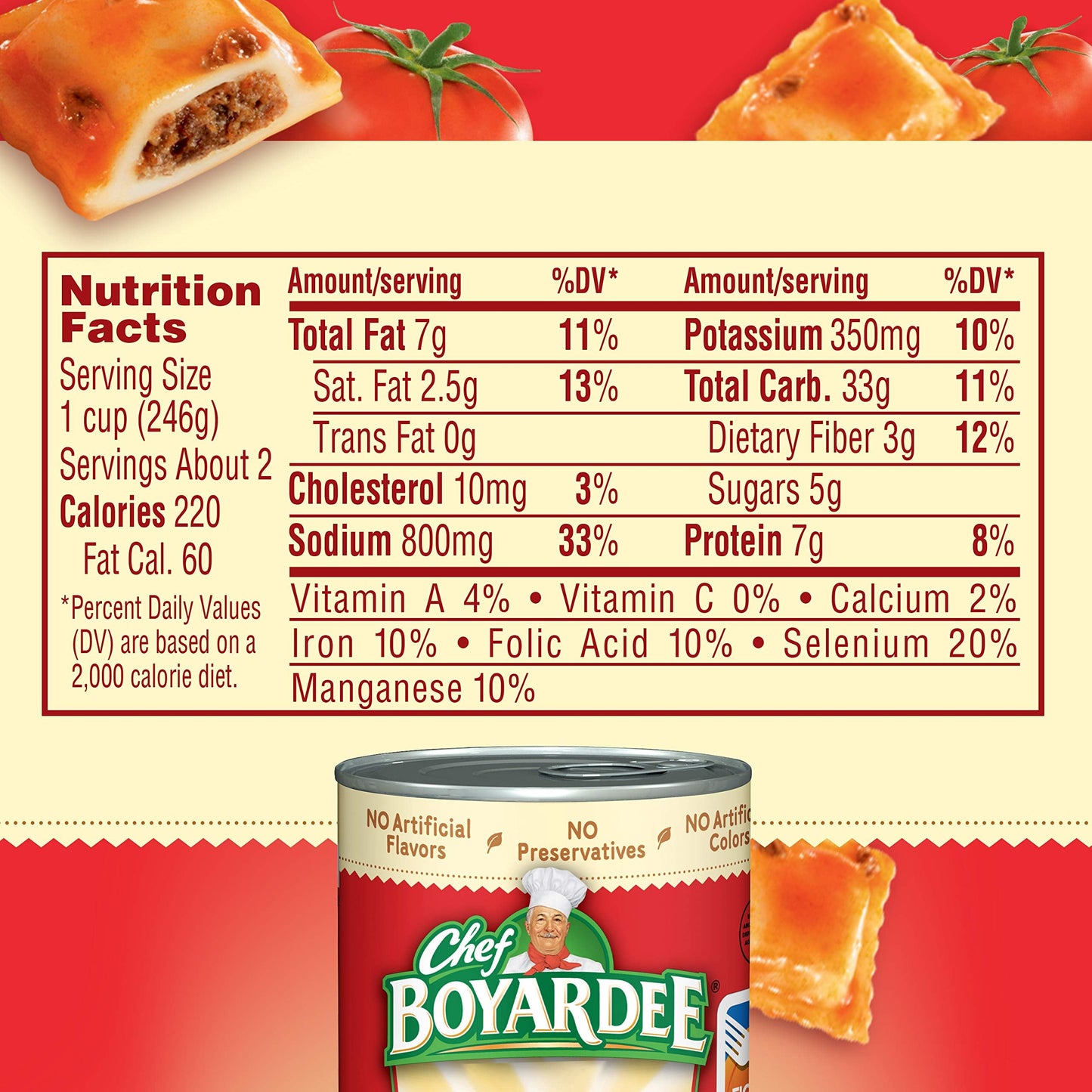 Chef Boyardee Beef Ravioli, 15 oz, 4 Pack