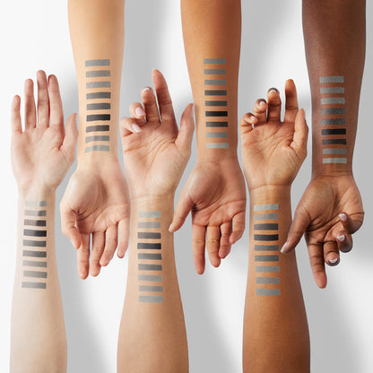 Go Ho Black Grey Silver Smoky Eyeshadow Palette,9 Colors Matte&Shimmer Eye Makeup Palette,Goth Eye Shadow Pallets for Women,Waterproof Cool Eye Shadow Palette Makeup with Prism Mirror