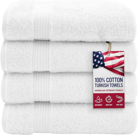 American Veteran Towel, 100% Cotton Turkish Bath Towels