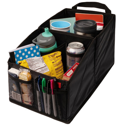 Lusso Gear Car Seat Organiser for Front or Backseat Great for Adults & Kids Featuring 8 Storage Compartments for Toys, Magazines, Tissues, Maps, Books, Documents, Games & More