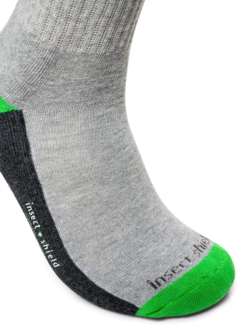 Insect Shield Sport Crew Sock, Stretchy and Comfortable Crew Socks with Padding and Tick Protection