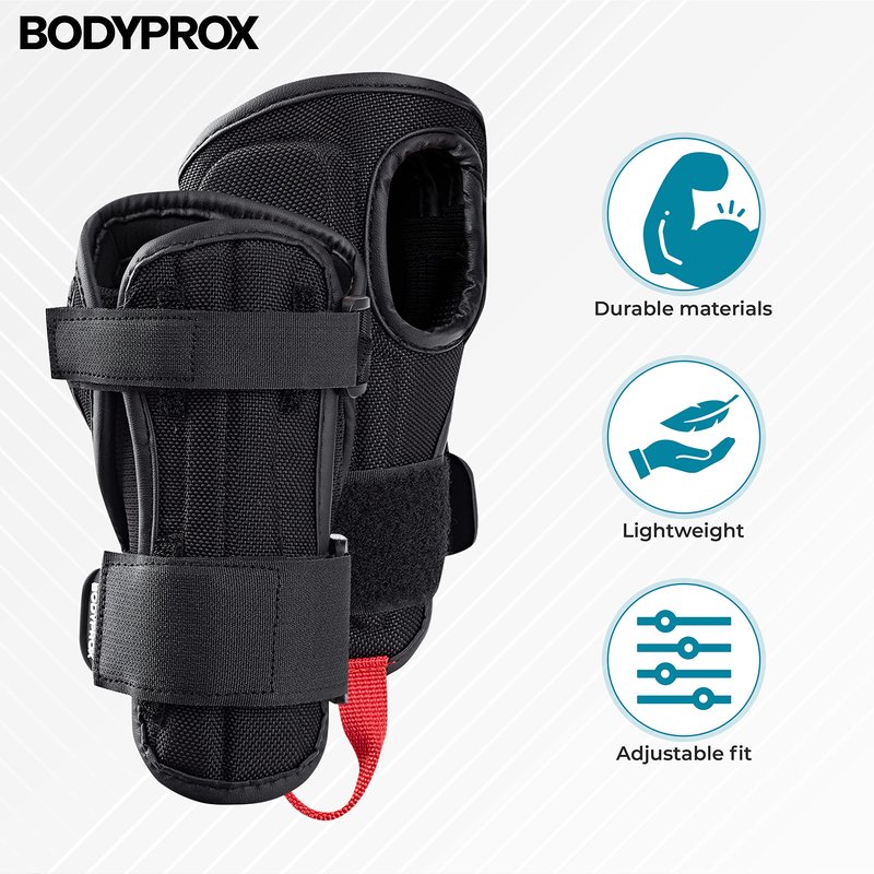 BODYPROX Impact Wrist Guards for Snowboard 1 Pair (L)